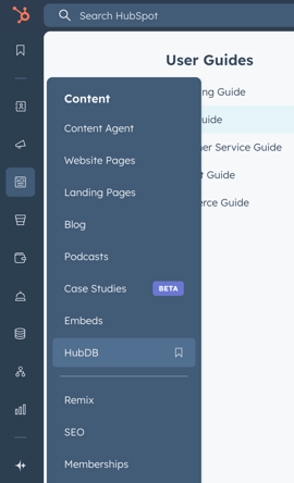 Navigate to HubDB