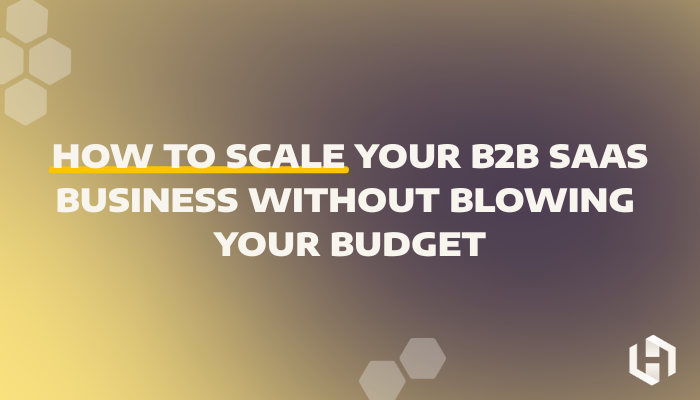 How to Scale Your B2B SaaS Business Without Blowing Your Budget